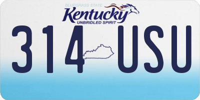 KY license plate 314USU