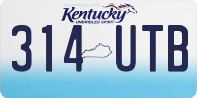 KY license plate 314UTB