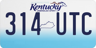 KY license plate 314UTC