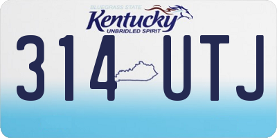KY license plate 314UTJ