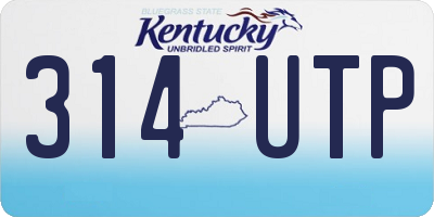 KY license plate 314UTP