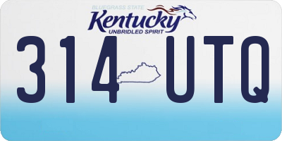 KY license plate 314UTQ