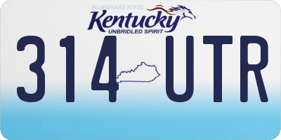 KY license plate 314UTR