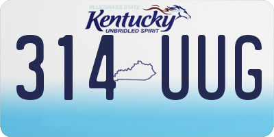 KY license plate 314UUG