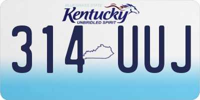 KY license plate 314UUJ