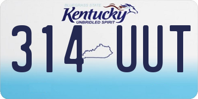 KY license plate 314UUT