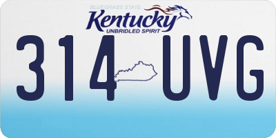 KY license plate 314UVG