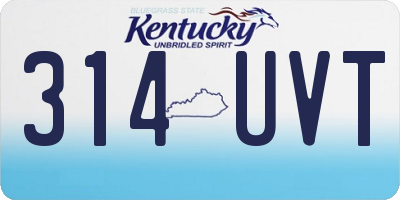 KY license plate 314UVT