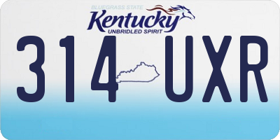KY license plate 314UXR