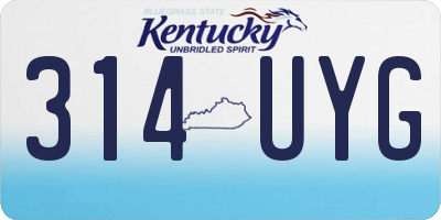KY license plate 314UYG