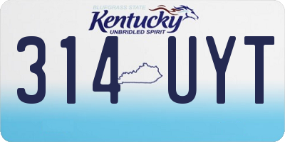 KY license plate 314UYT