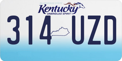 KY license plate 314UZD