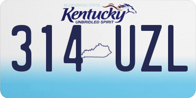 KY license plate 314UZL