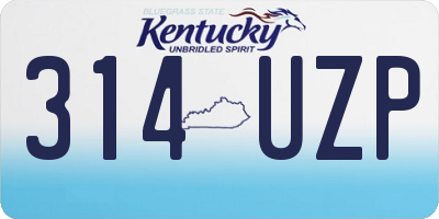 KY license plate 314UZP