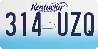 KY license plate 314UZQ