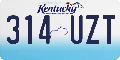 KY license plate 314UZT
