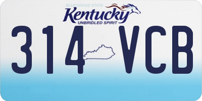 KY license plate 314VCB