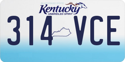 KY license plate 314VCE