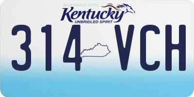KY license plate 314VCH