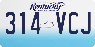 KY license plate 314VCJ