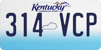 KY license plate 314VCP
