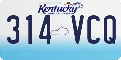 KY license plate 314VCQ