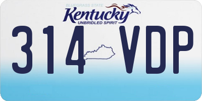 KY license plate 314VDP