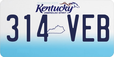 KY license plate 314VEB