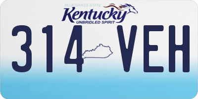 KY license plate 314VEH