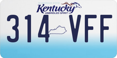 KY license plate 314VFF
