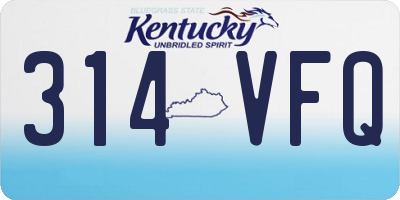 KY license plate 314VFQ