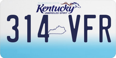 KY license plate 314VFR