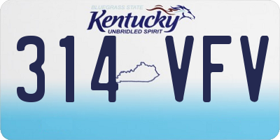 KY license plate 314VFV