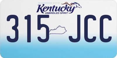 KY license plate 315JCC