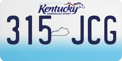 KY license plate 315JCG