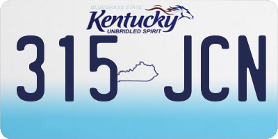 KY license plate 315JCN