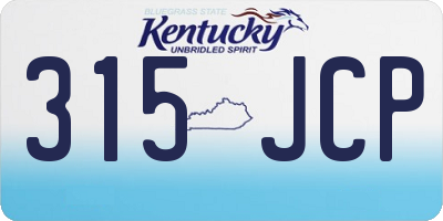 KY license plate 315JCP