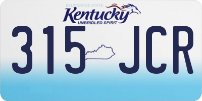 KY license plate 315JCR