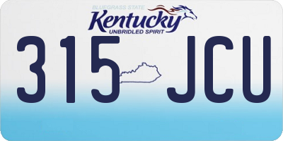 KY license plate 315JCU