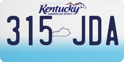 KY license plate 315JDA