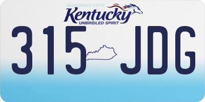KY license plate 315JDG