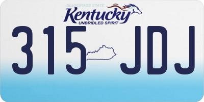 KY license plate 315JDJ
