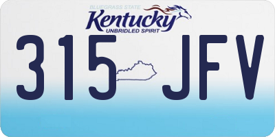 KY license plate 315JFV