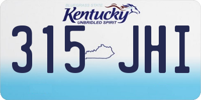 KY license plate 315JHI