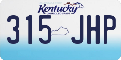 KY license plate 315JHP