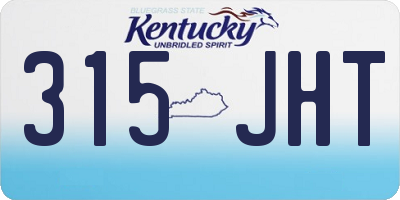 KY license plate 315JHT