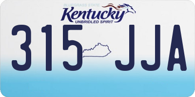 KY license plate 315JJA