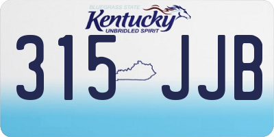 KY license plate 315JJB