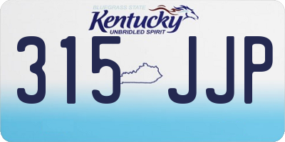 KY license plate 315JJP
