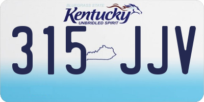 KY license plate 315JJV